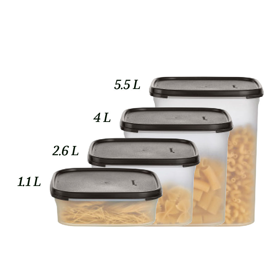 tupperware modular mates square 4 pojemnik do przechowywania żywności czarny jak smoła