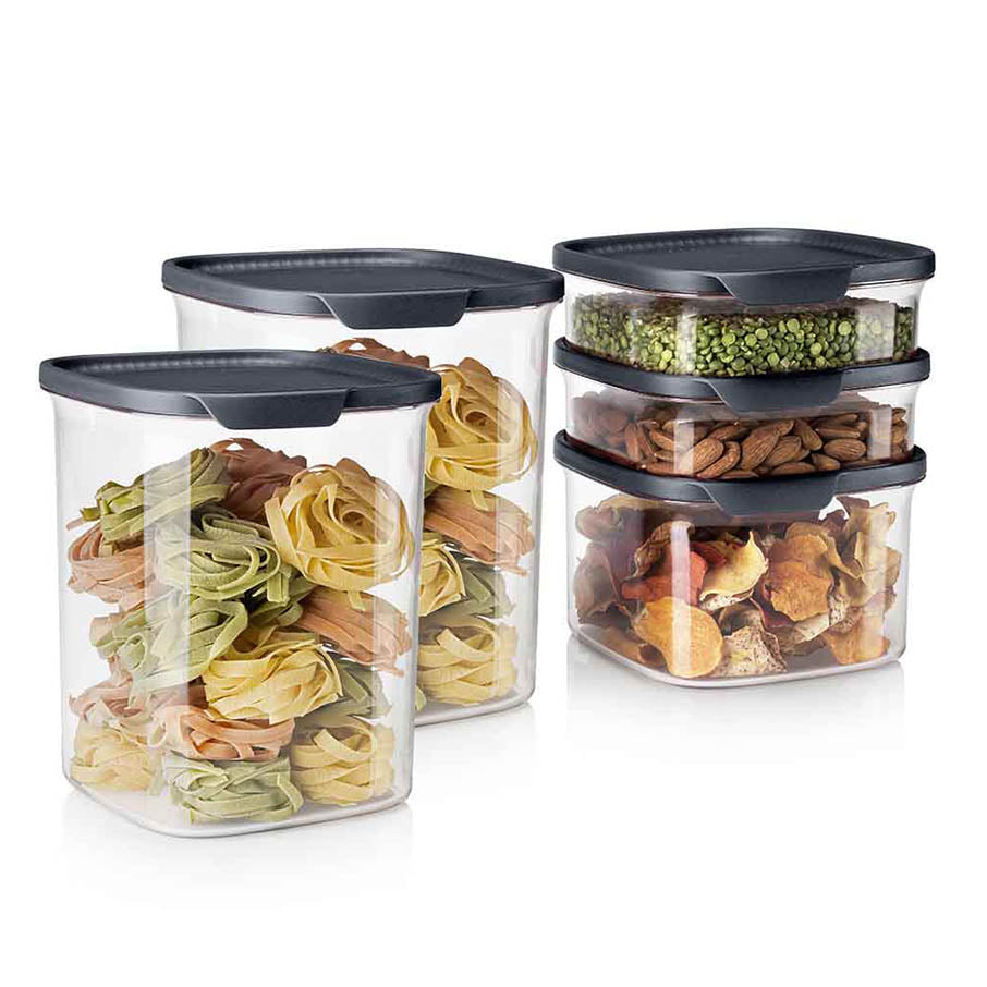 tupperware ultra clear square zestaw 5 elementów cosmos pieczątki