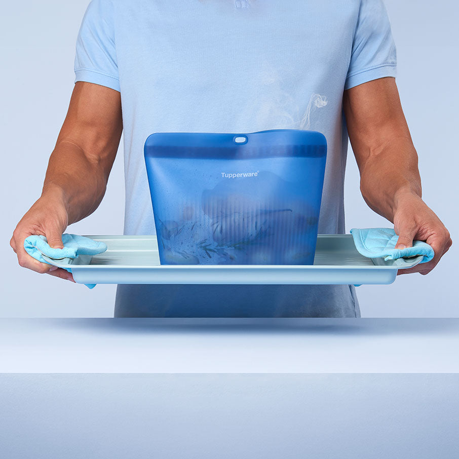 torba stojąca ultimate silicone duża przezroczysta podstawowa niebieska