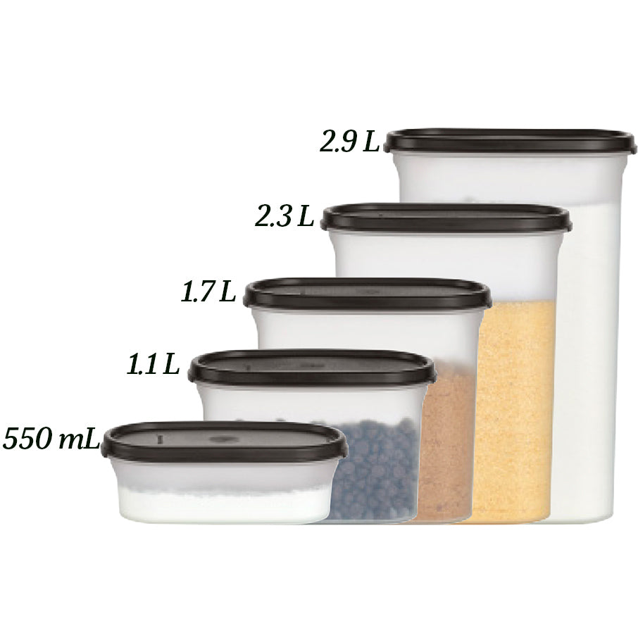 tupperware modular mates oval 2 pojemnik do przechowywania żywności czarny jak smoła