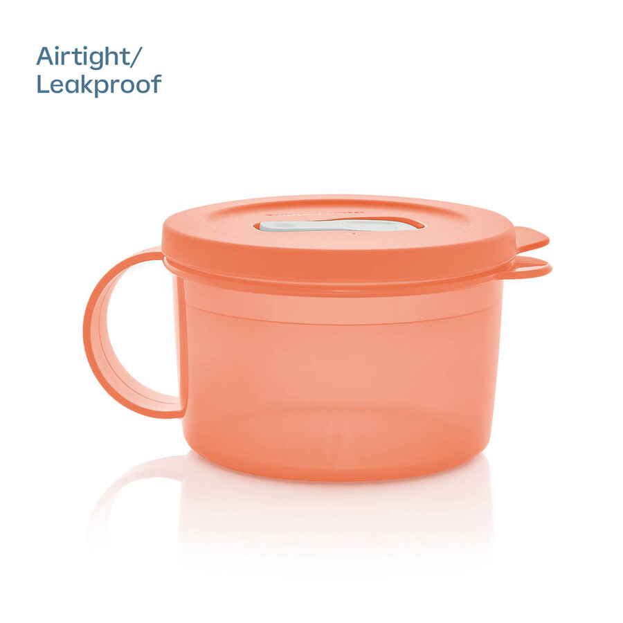 kubek do zupy tupperware crystalwave plus do mikrofalówki zestaw 2 szt. szczelny przytulny różowy