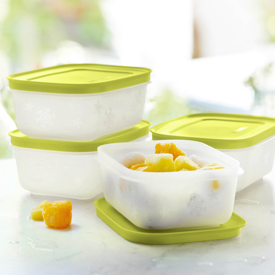 tupperware freezer mates plus mały płytki zestaw 4 pojemników