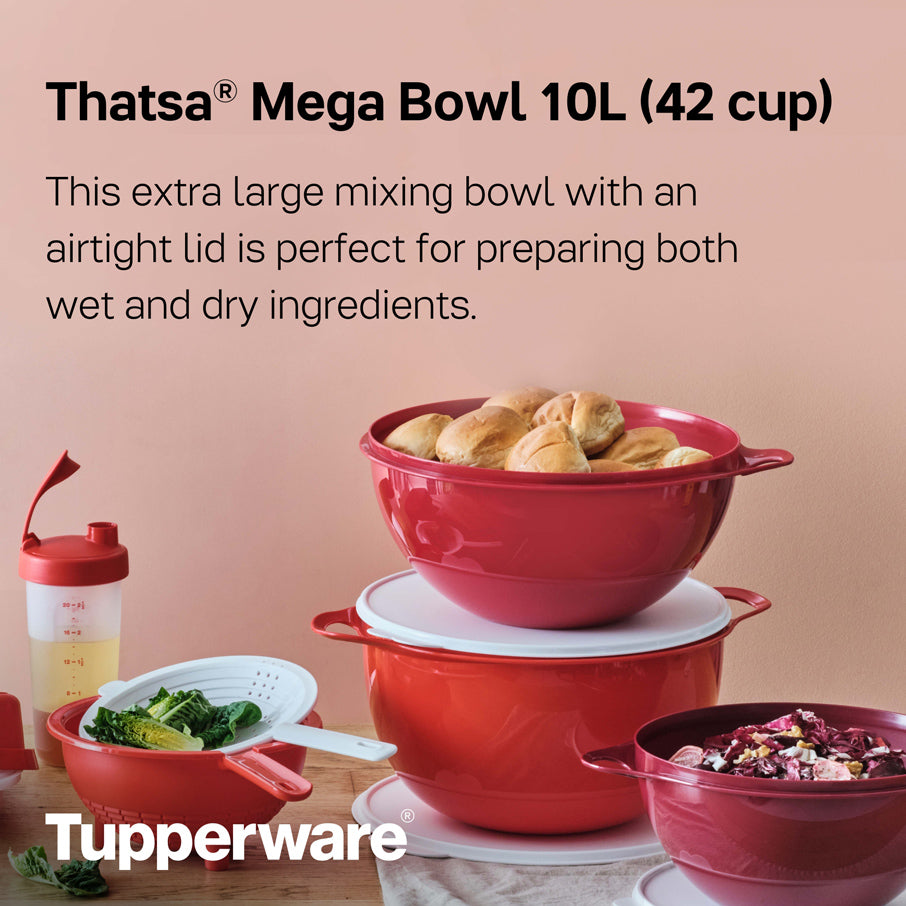 tupperware thatsa mega bowl hermetyczna szczelna miska do mieszania 42 cu chili