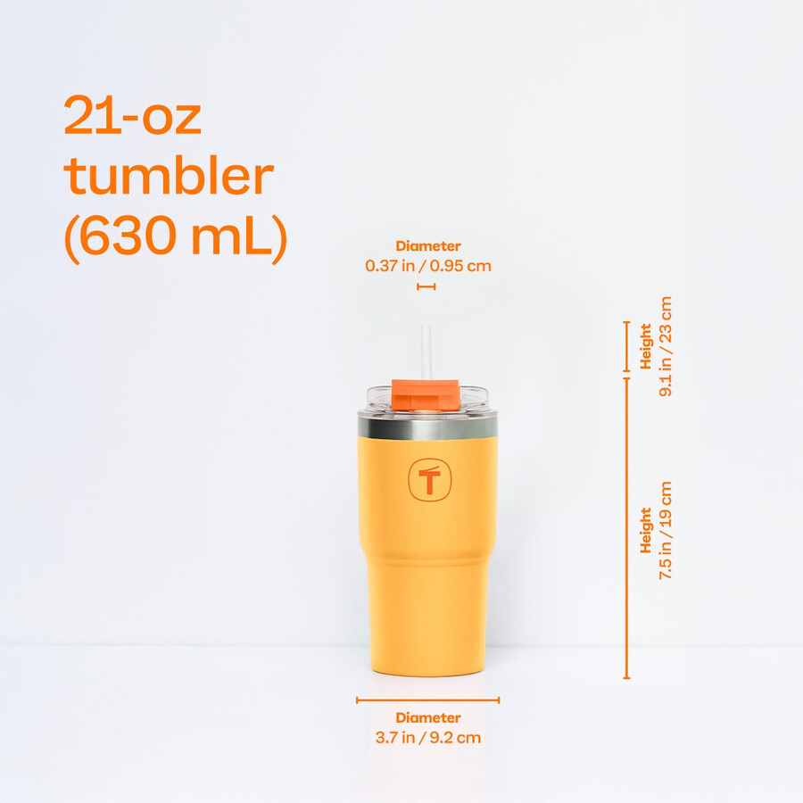 kubek tupperware big t 630 ml 21 uncji sunset-orange