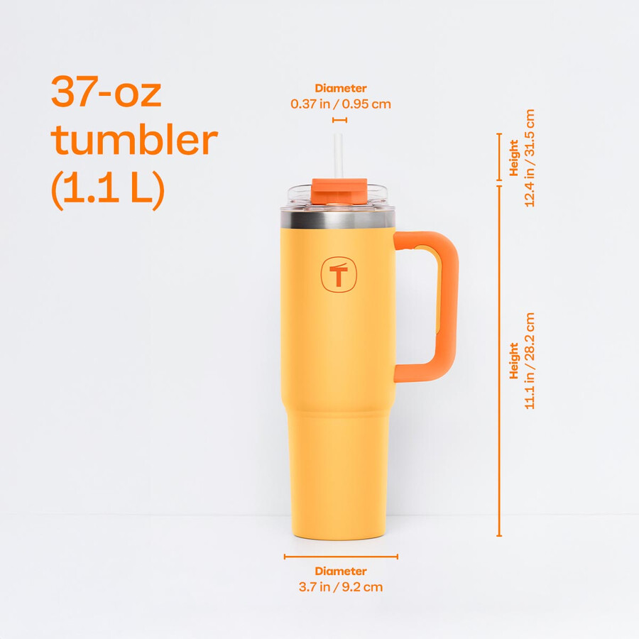 kubek tupperware big t 37 uncji 11 l sunset-orange
