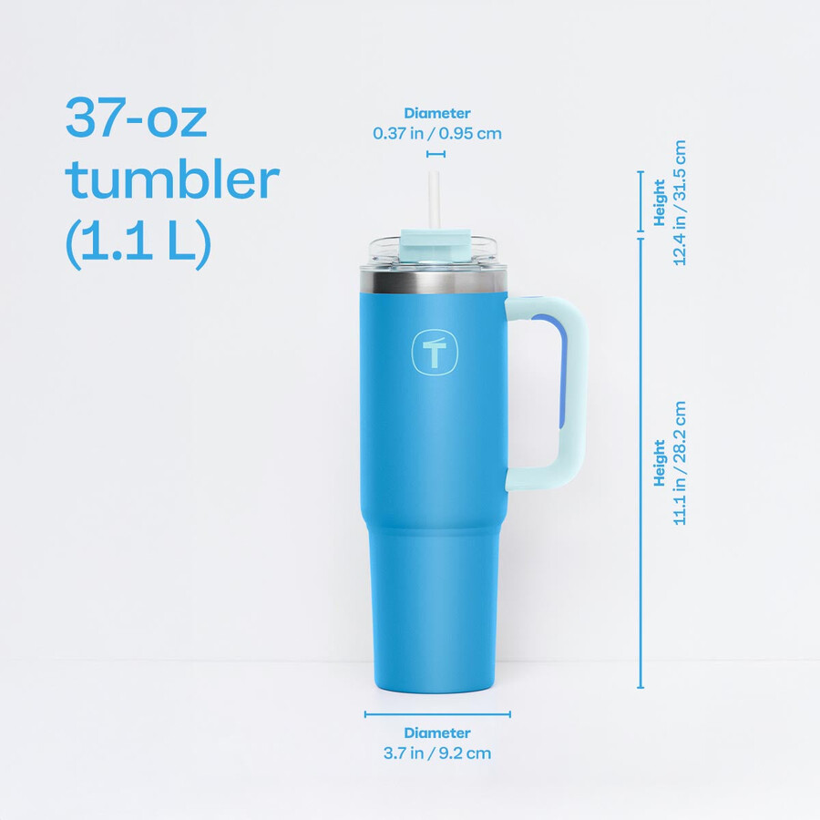 kubek tupperware big t 37 uncji 11 l niebieski