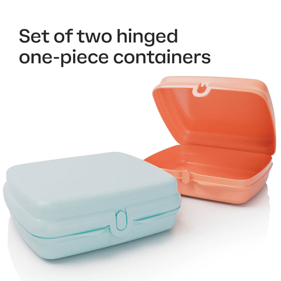 pojemniki na kanapki tupperware – 2 łatwe do otwarcia pudełka na lunch dla dzieci