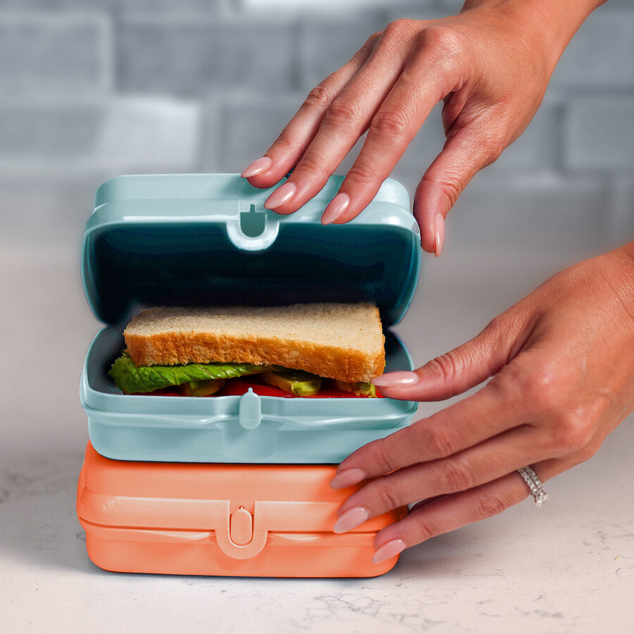 pojemniki na kanapki tupperware – 2 łatwe do otwarcia pudełka na lunch dla dzieci