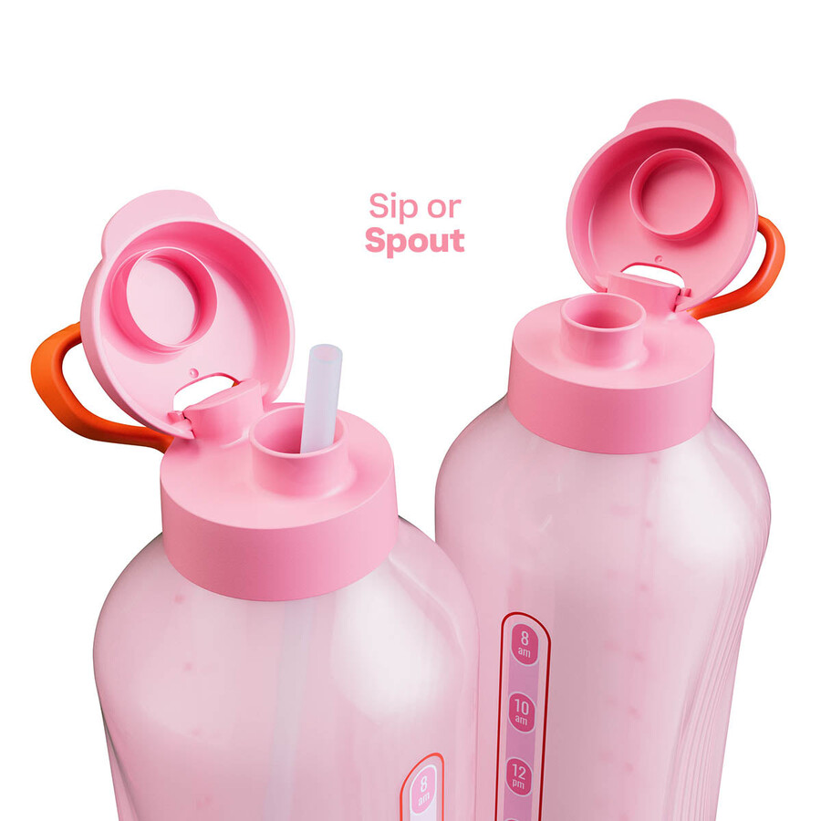 butelka na wodę tupperware aquavibe 2 l różowa miękki cukierek
