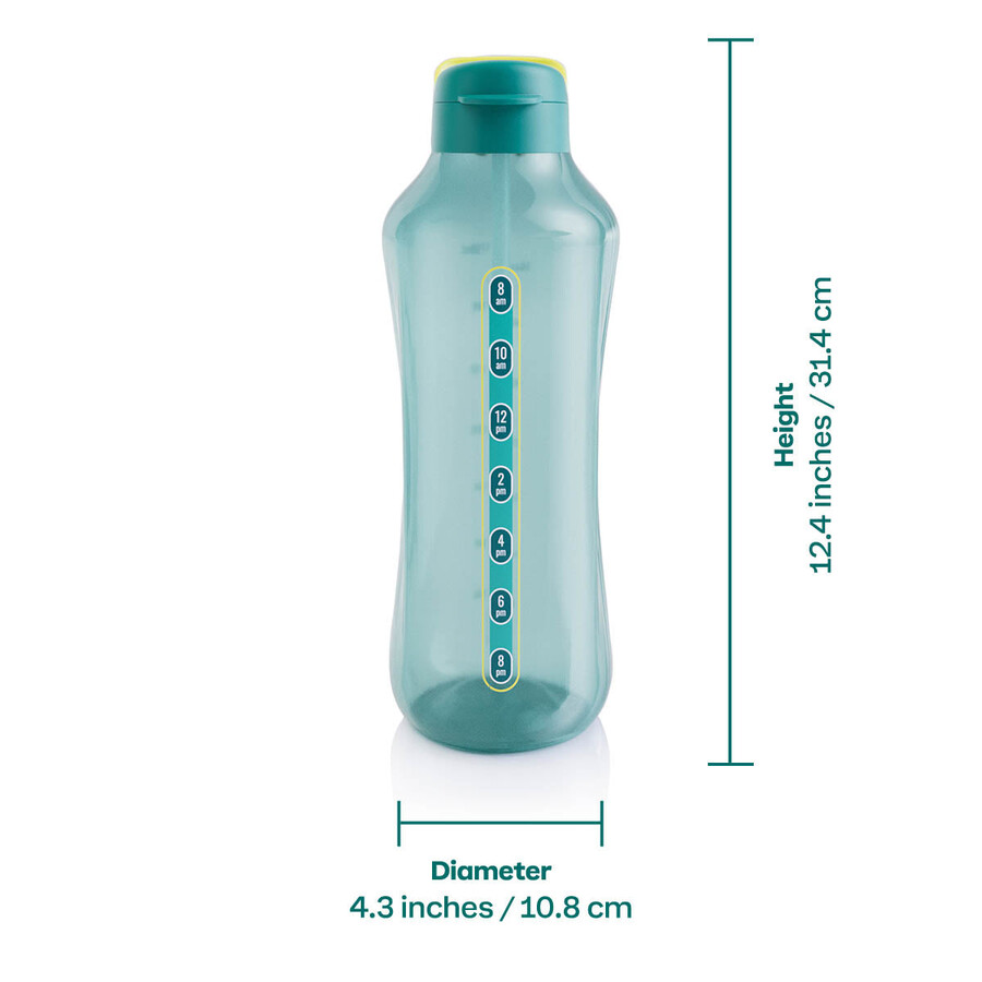 butelka na wodę tupperware aquavibe 67 uncji 2 l zielona tajemnicza zieleń